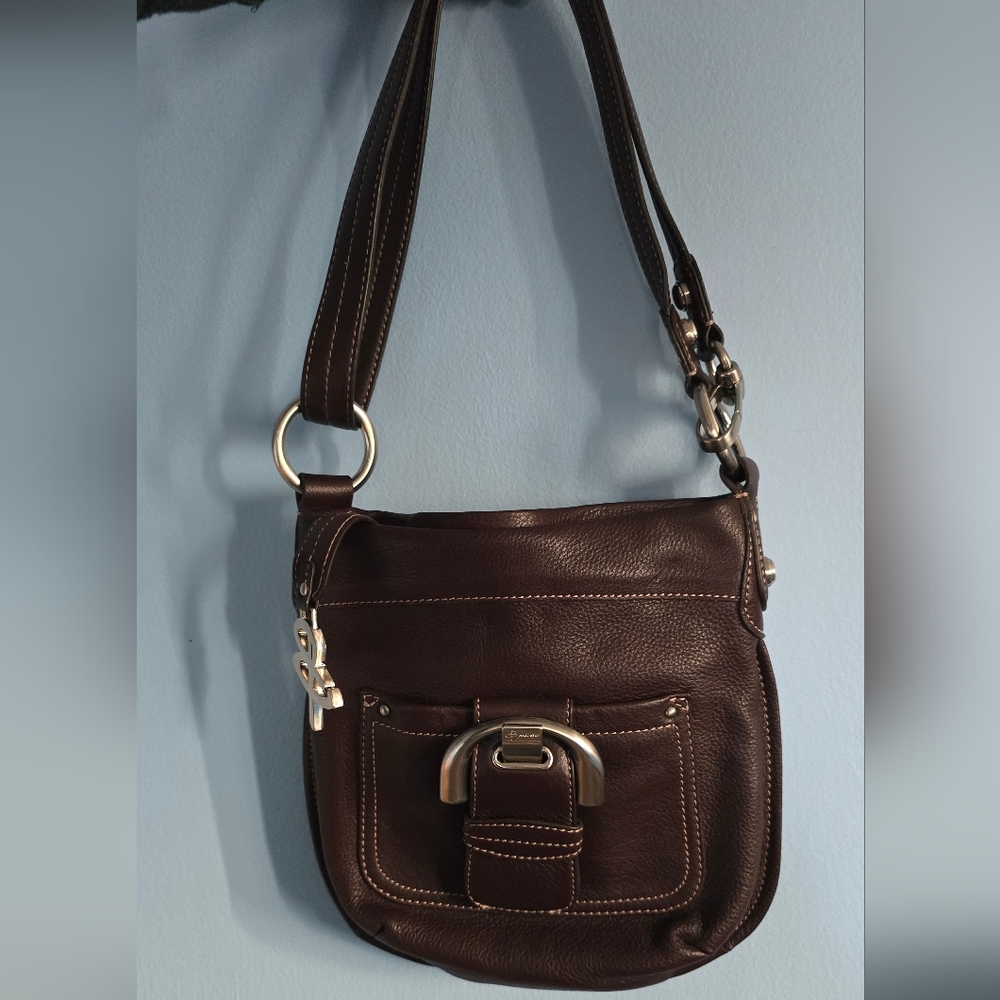 B Makowsky Westbourne Crossbody Saddle Bag Rich Brown Leather Purse NWOT